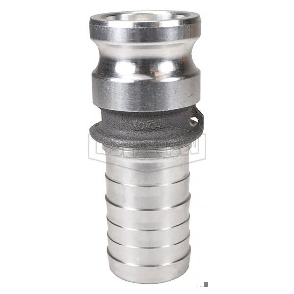 Boss-Lock Type E Cam and Groove Adapter, 1-1/4 in, Male Adapter x Hose Shank, Aluminum, Domestic